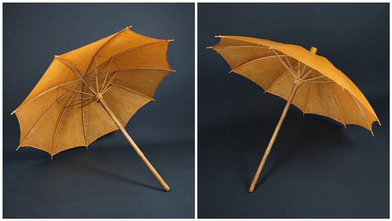 老式雨伞 沛欣油布伞手工竹伞加大刷桐油直杆伞长柄雨伞老式复古工艺