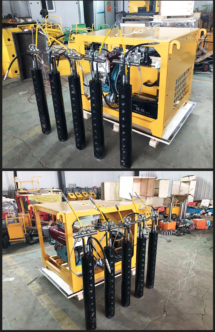 岩石劈裂棒液压破石矿山开采静态爆破柱塞式膨胀破碎混凝土霹雳机zd90