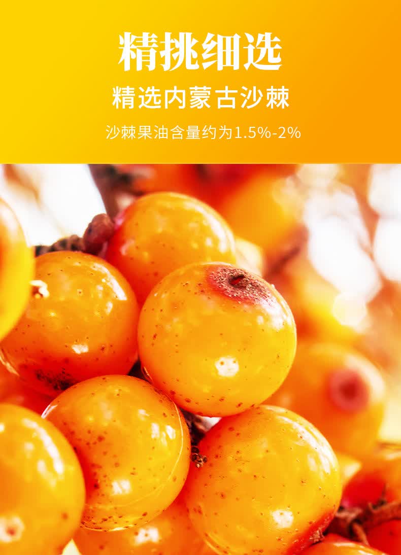 蒙草小果沙棘原浆内蒙古 原汁原液果汁100原浆新疆 1盒尝鲜(10袋)