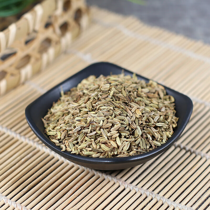 同仁堂炒小茴香鹽炒茴香小回香散裝甘肅中藥材炒熟茴香料大全有桂皮