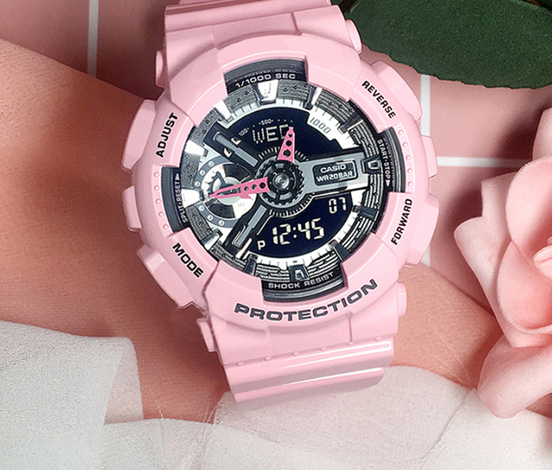 卡西欧5518gmas110树脂手表带适配gshock5425s120130表壳套装透明磨砂