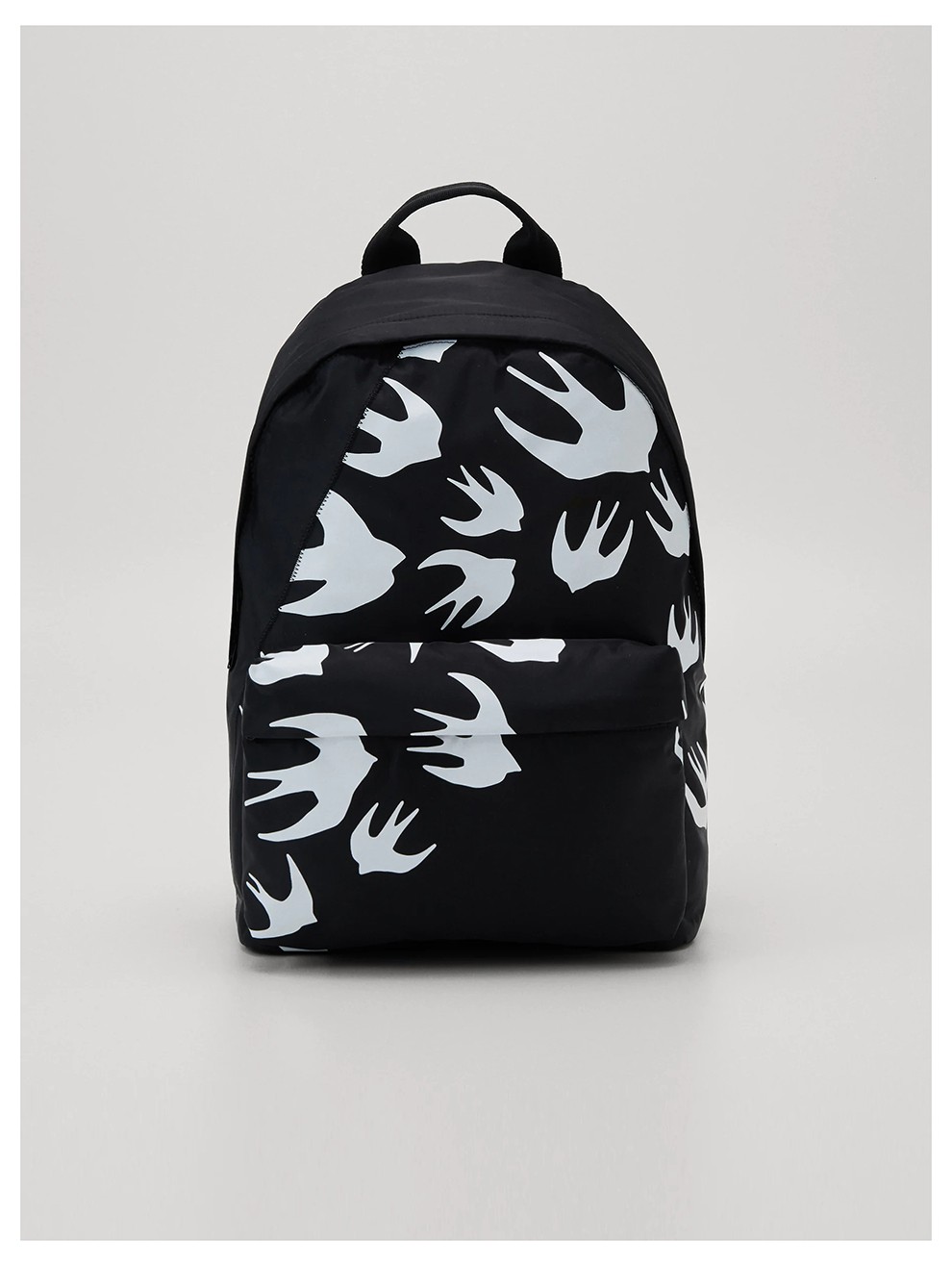 alexander mcqueen/麦昆 男女同款尼龙燕子图案双肩包背包 黑色【图片