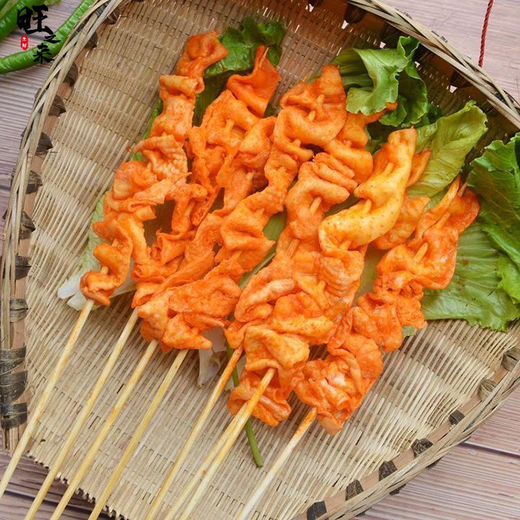 鸡皮串烧烤串脆皮油炸鸡肉串冷冻半成品食材商用烧烤串 40串【图片