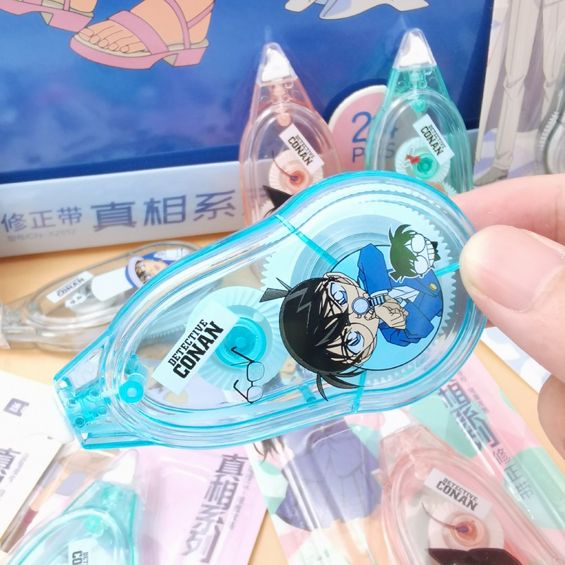 涂改带大容量透明膜学生用错字改cnzx612名侦探柯南修正带灰原哀款1卡