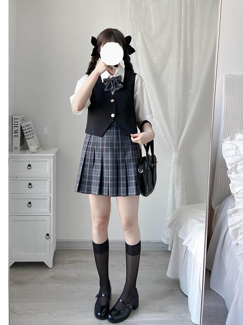 jk制服西装马夹背心女学生复古显瘦百搭背心马甲jkdk男女春秋款潮棕色