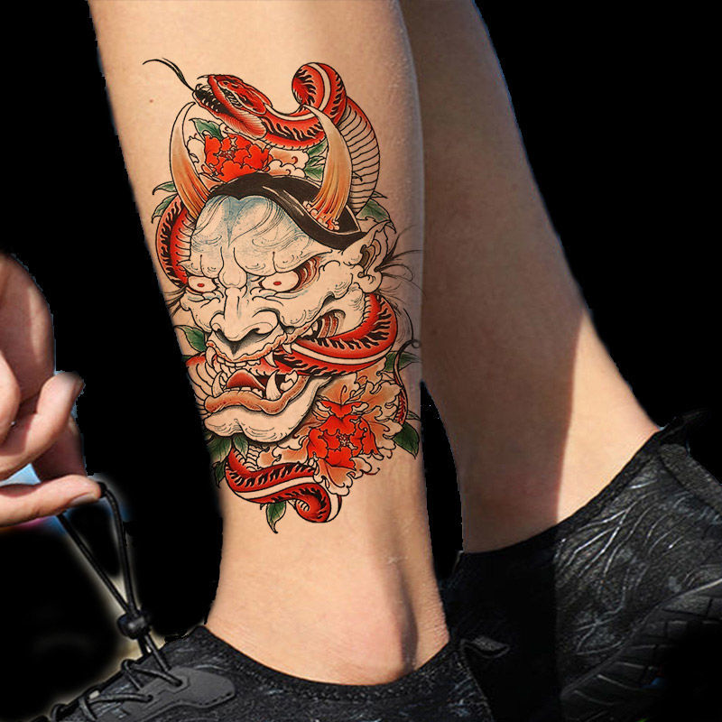 纹身贴半臂刺青蛇怪半浮世绘纹身贴花大图案仿真半潮一张