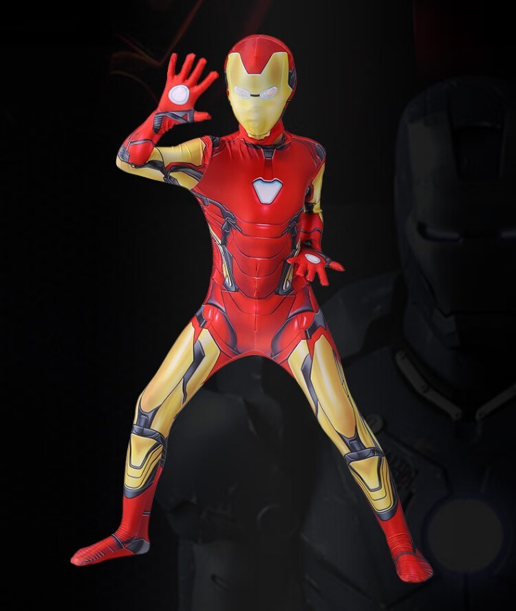 钢铁侠战衣全身 万圣节儿童服装钢铁侠战衣披风衣服男童装复仇者联盟
