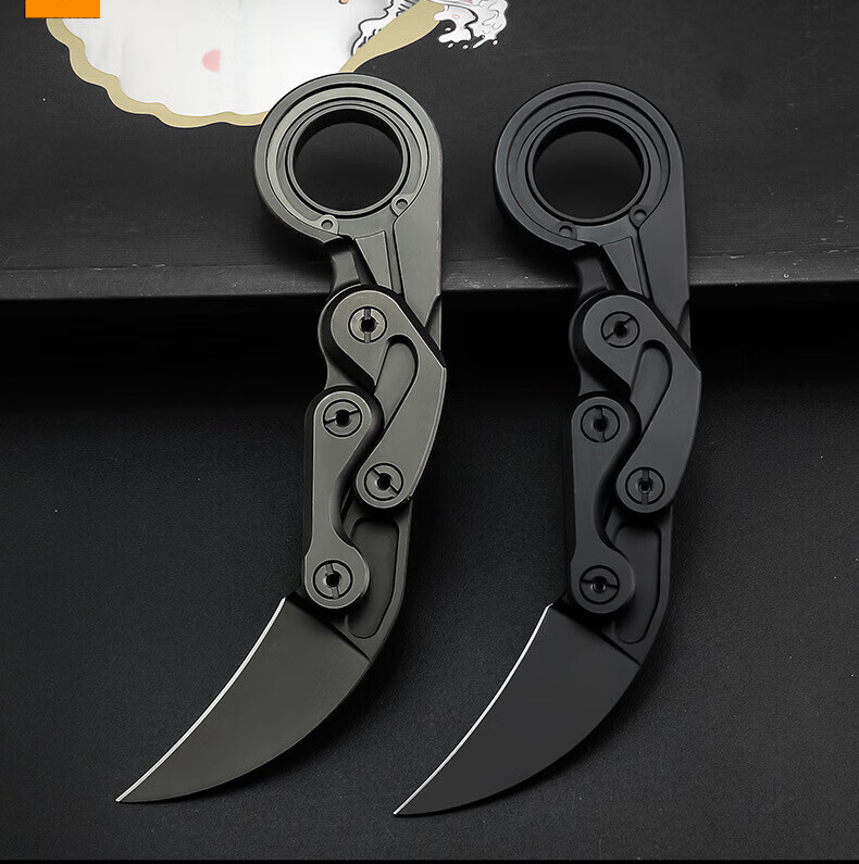 哥伦比亚爪刀原版机械爪刀m390钢钛合金柄折叠刀户外刀具随身防身折刀