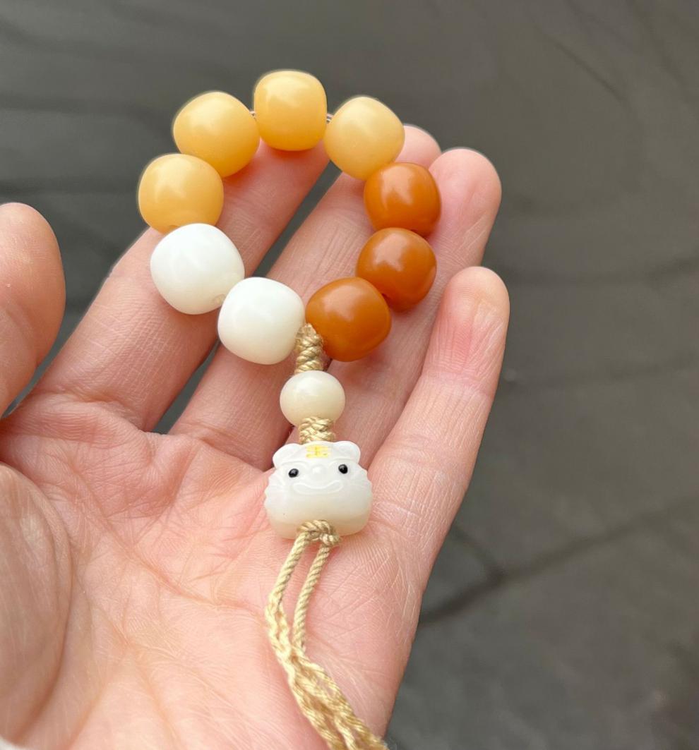 欧梵洛厂家批发直播货源菩提根小手捻 老型桶珠小手捻串 多宝菩提根小