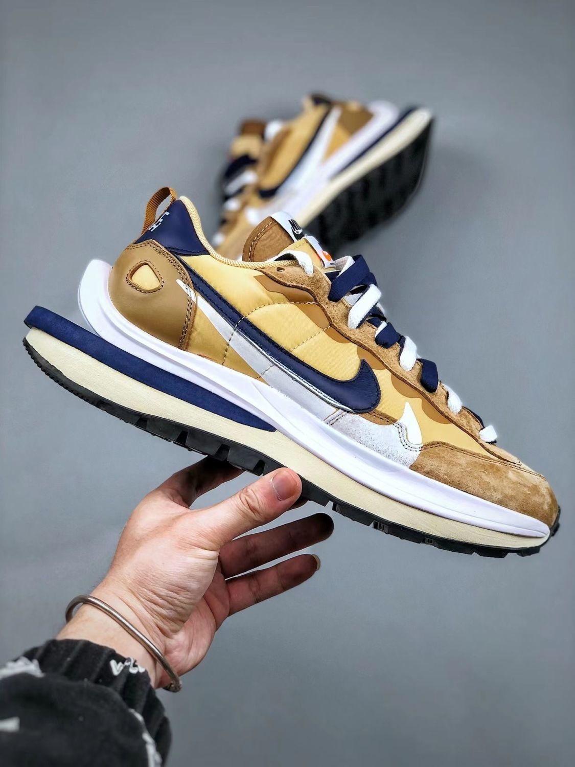 sacai华夫3.0莆田纯原联名解构男女增高厚底情侣复古跑步鞋 华夫3.