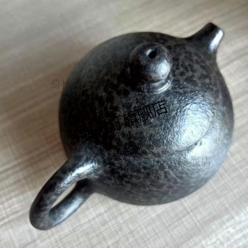 冰碛岩石壶安化冰碛岩天然石头壶养生壶泡茶壶日式复古功夫茶具豹纹