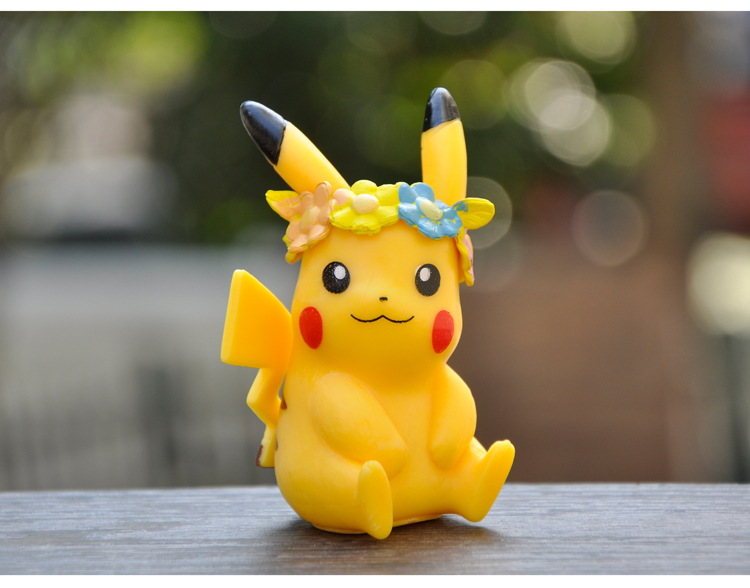 皮卡丘cos手办 宠物小精灵创意看书厨师cos皮卡丘玩偶盲盒桌面蛋糕