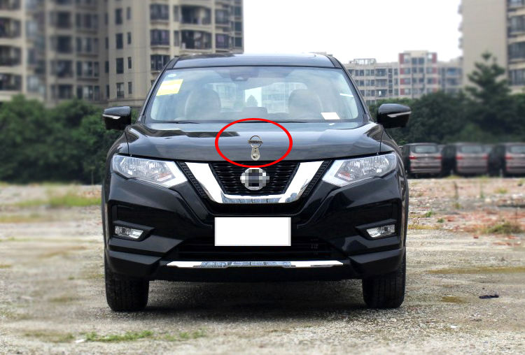 轩逸 天籁汽车改装金属立标车头车标贴 尼桑尾标 黑红