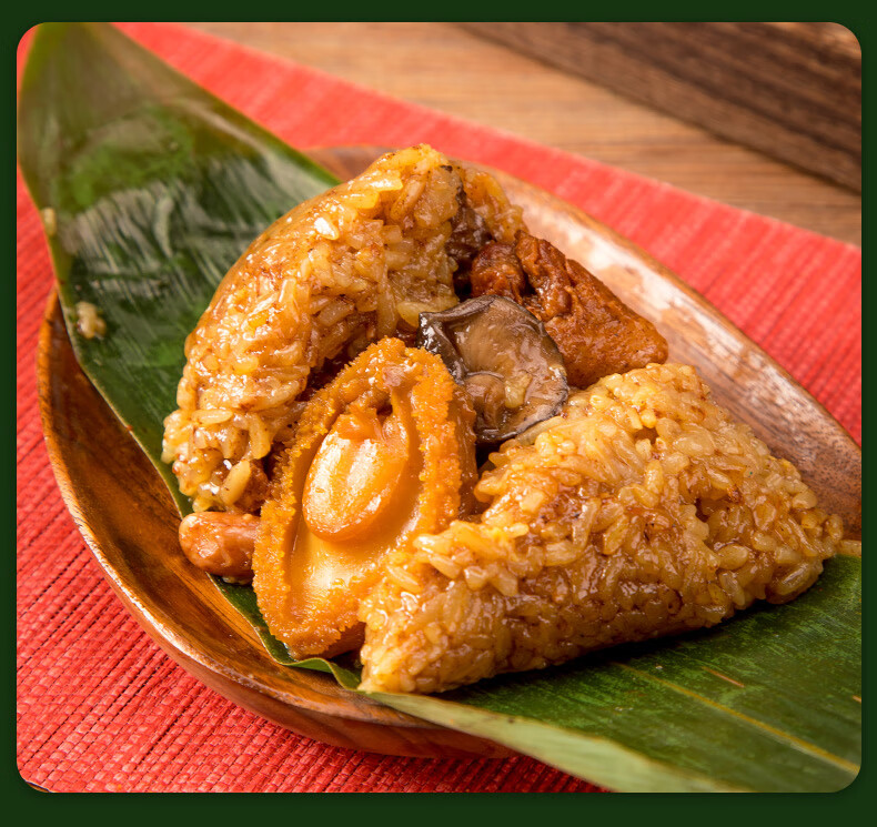 鲍鱼海鲜粽子闽南烧肉粽子肉粽咸粽端午粽子礼盒装团购送礼8颗礼盒装b