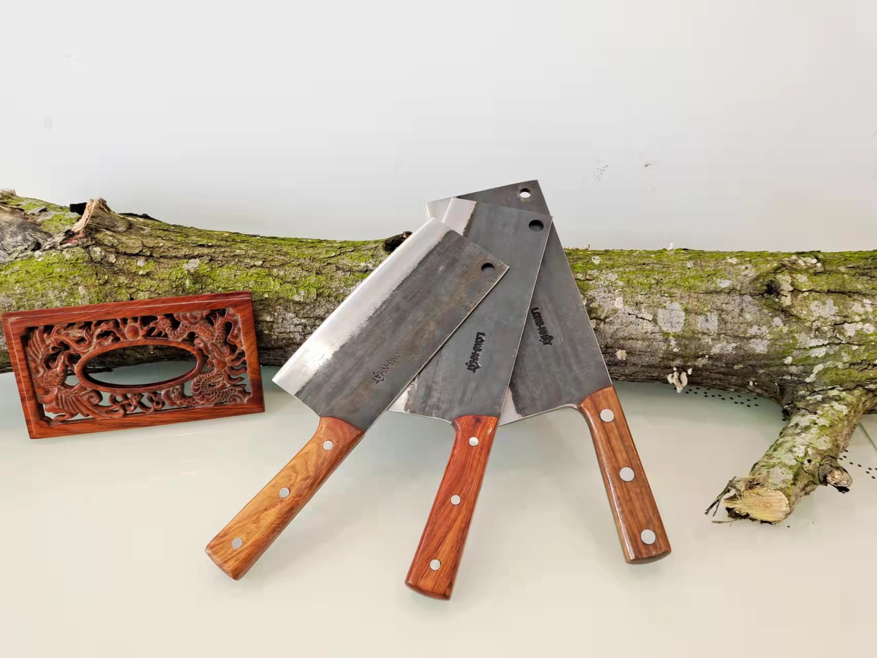 特百惠同款越南弹簧钢斩切刀菜刀厨师专用切片刀骨刀酒店切菜肉丝家用