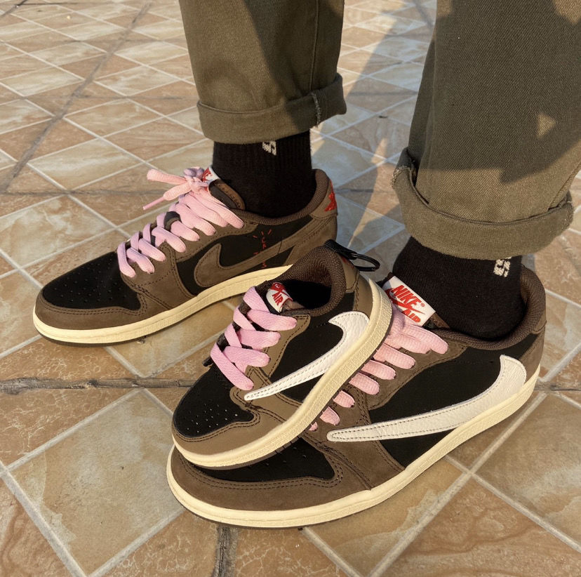 aj1倒钩 低帮 头层牛皮拼接麂皮 内置气垫 细节 休 37.