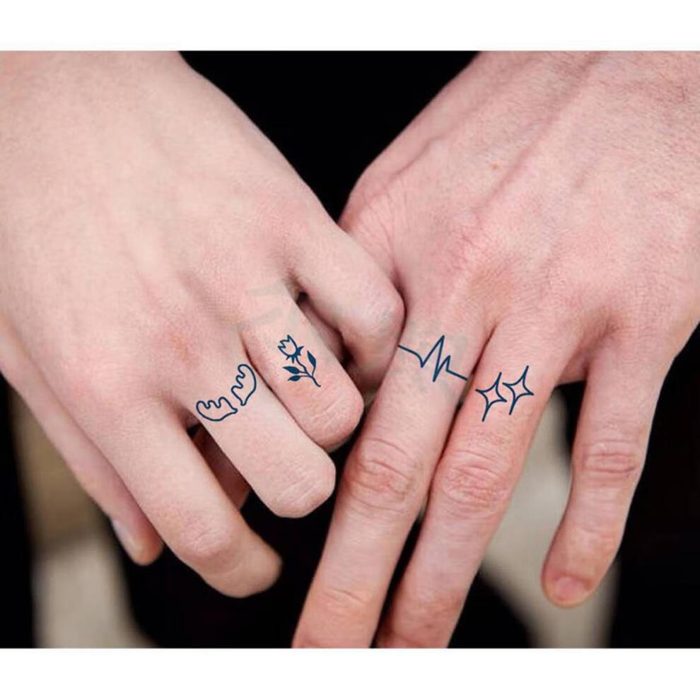 尔煦纹身贴洗不掉草本手指果汁贴防水女半小图案贴纸少女风不反光