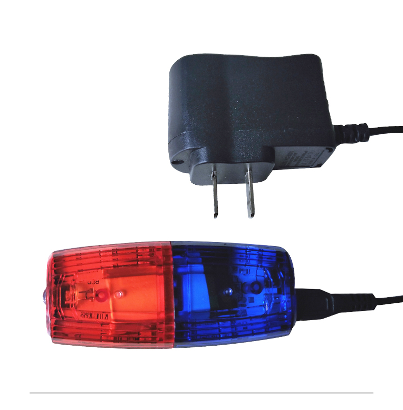 肩灯充电器红蓝led充电肩灯环卫清洁工频闪器夜跑骑行求救频闪灯器