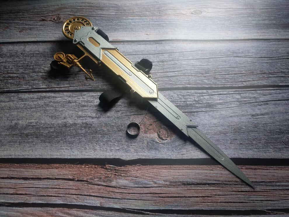 袖剑全金属【穆斯工坊】刺客信条cosplay道具非金属三段袖剑单线控