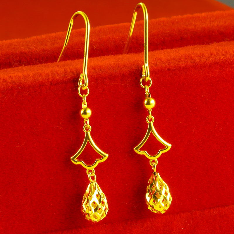 老凤凰黄金耳坠9999足金足金饰品女款耳环转运珠送礼物真金子时尚潮人