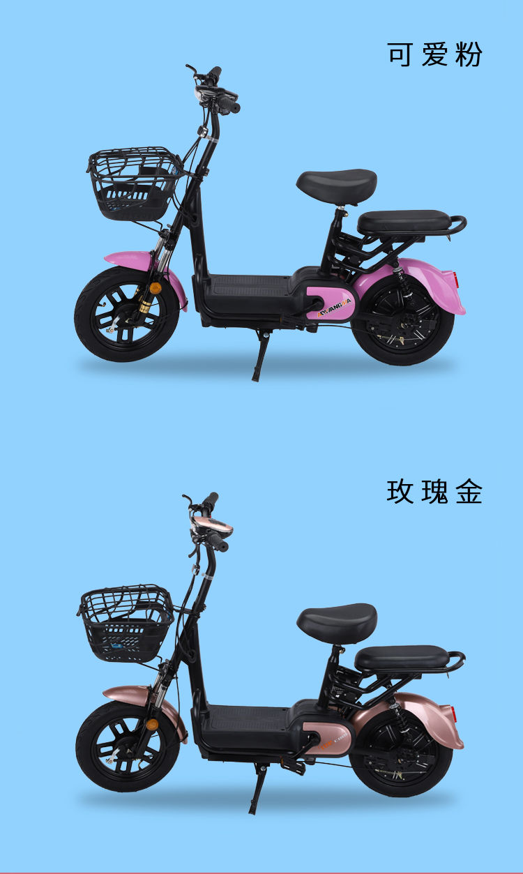 新国标踏板电动车小型车锂电瓶车电动自行车两轮电动车成人代步车鼓刹