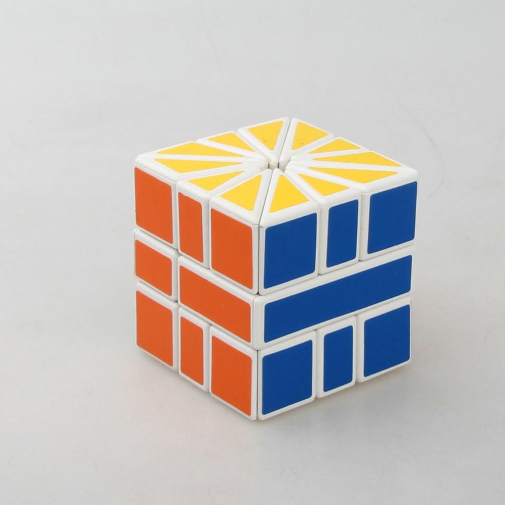 sq2魔方梯色sq2魔方白色squareii扇形魔方3层sq2白底魔方