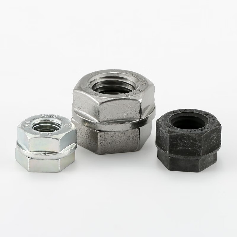 坚威 日本原装进口304不锈钢哈德洛克防松六角螺母黑色碳钢不松动锁紧