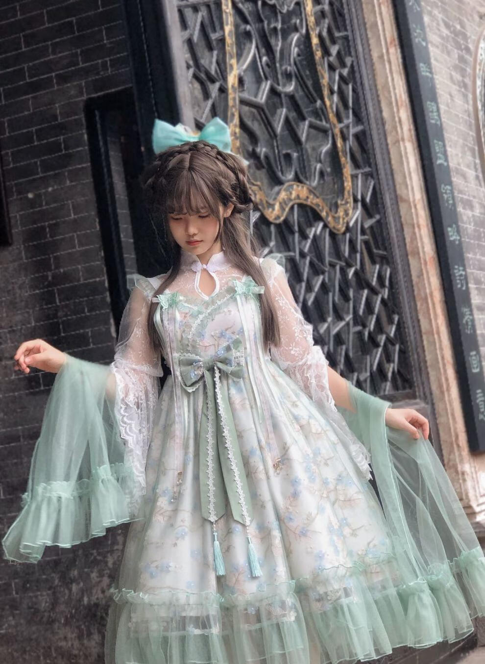 洛丽塔中华风【三周年】白糖少女现货~设计lolita中华风吊带jsk连衣裙