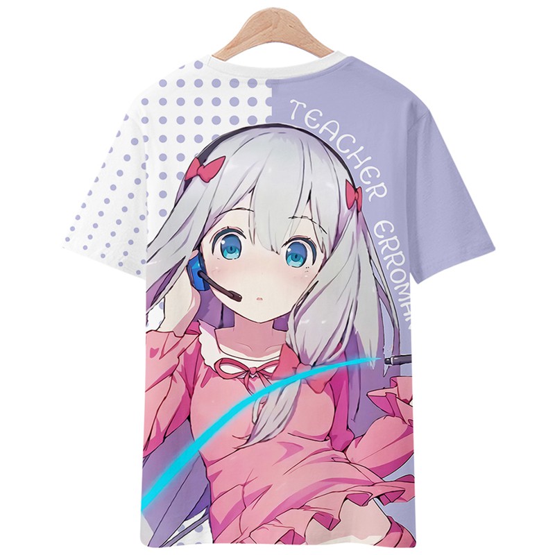 日系动漫埃罗芒阿老师短袖t恤男女二次和泉纱雾周边半袖上衣潮 短袖