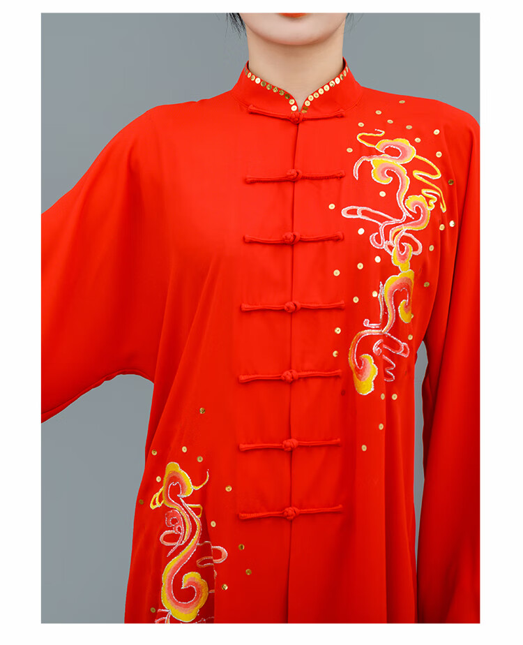 绣花太极服练功服大全图片