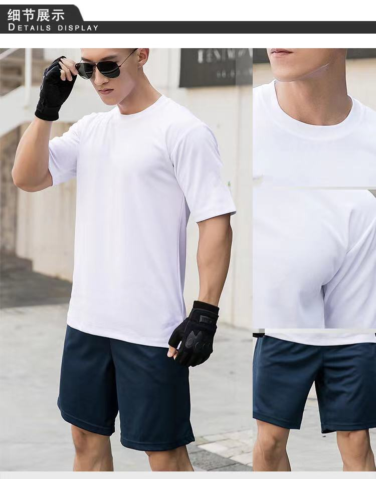 空训练服飞行员体能圆领衫训练服套装夏季短袖体能服户外速干上衣短裤