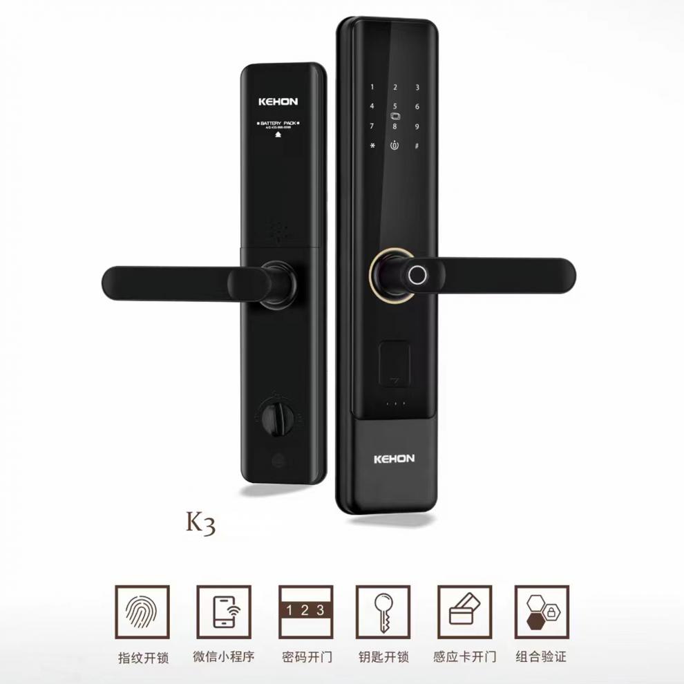 华为huawei智能门锁通用智能指纹锁家用防盗密码刷卡电子锁k1k5umkytp