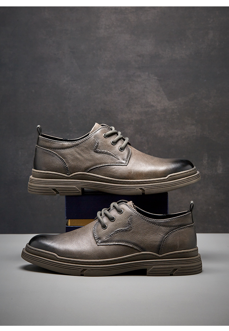 七匹狼男鞋新品商务正装鞋秋季休闲皮鞋男系带真皮男鞋