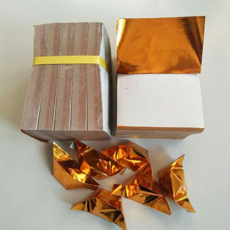 清明节祭祖祀用品手工元宝纸金纸银纸七彩纸大张手工纸烧纸批发 金色