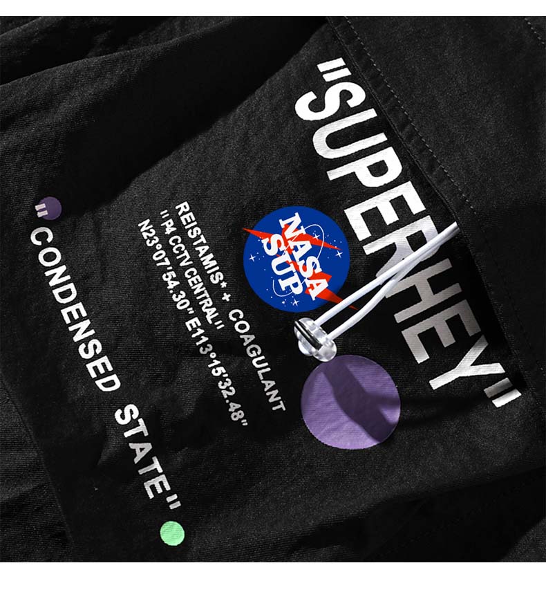 展创nasa sup官网联名夏季小熊潮流情侣涂鸦黄色短袖t恤套装男 96003