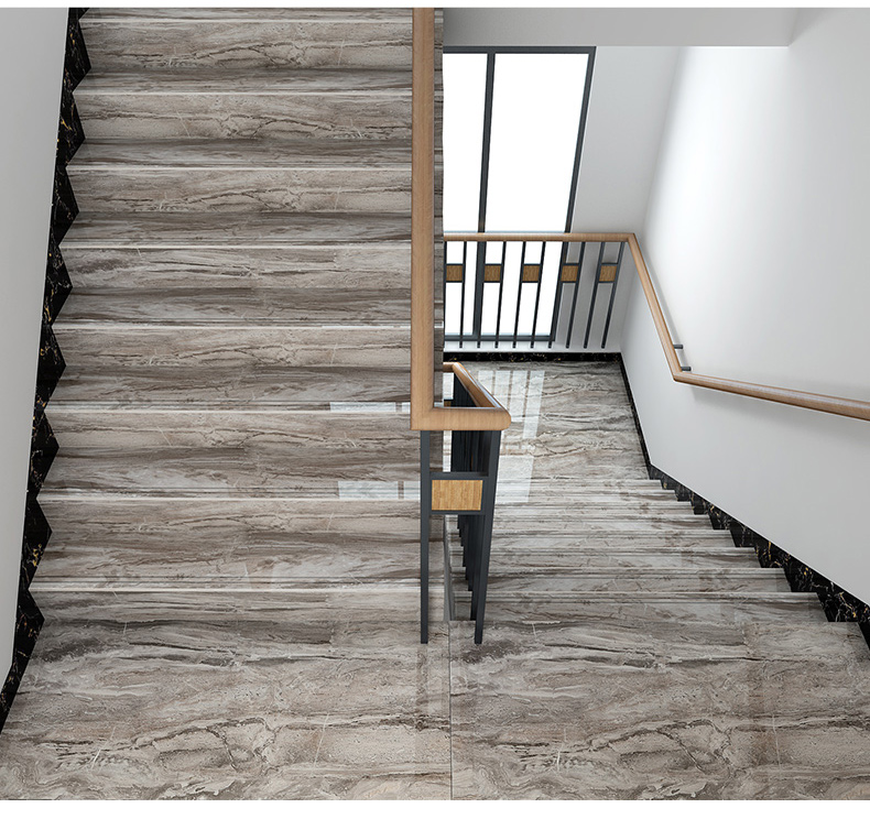 一体式楼梯瓷砖全通体大理石阶砖平台砖别墅室内滑梯踏步砖 sy015