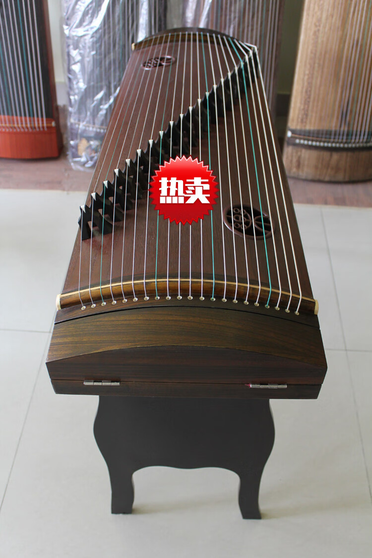 素韵w108古筝 演奏级实木小古筝小型便携式短筝半筝面挖筝迷你古筝