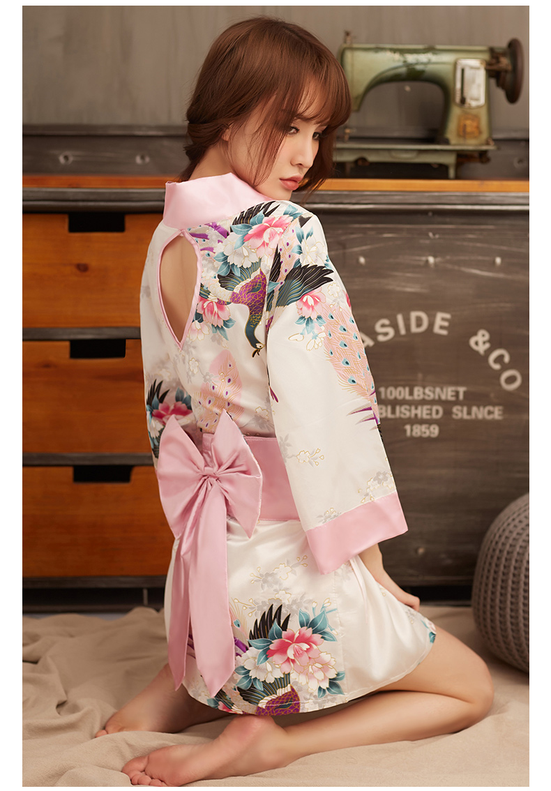 女深开襟性感露胸透视印花正统和服制服诱惑角色扮演岛国女郎夫妻床上