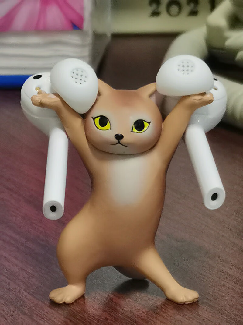 万物皆可举猫妖娆猫咪笔架qualia日本扭蛋小可爱妖娆猫笔托扭扭蛋新年