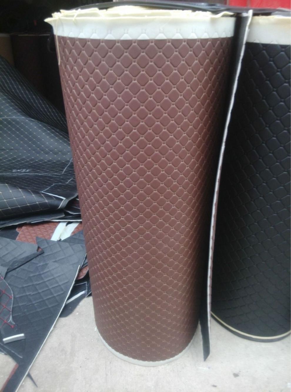 厂家直销汽车后备箱脚垫制作原材料荔枝皮革复海绵xpe整张可裁剪 全