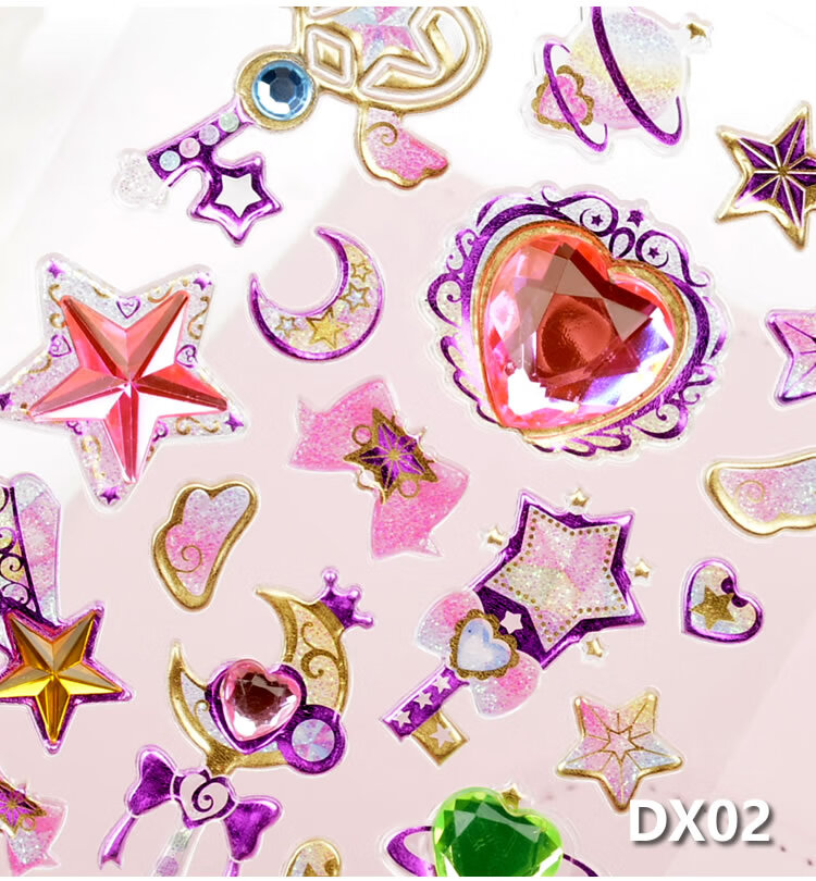 神孩子亮晶晶儿童钻石宝石贴纸立体3d闪亮爱心糖果水晶贴手机壳粘贴画