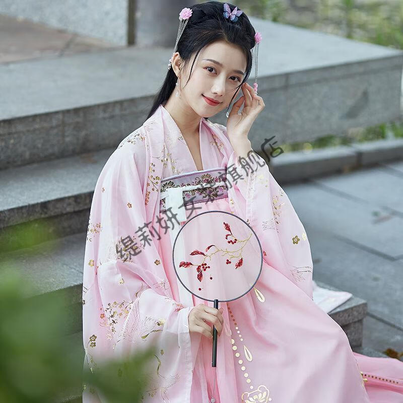 仓梵汉服女仙女裙古装衣服学生长款千羽鹤超仙套装女齐胸襦裙新款上衣