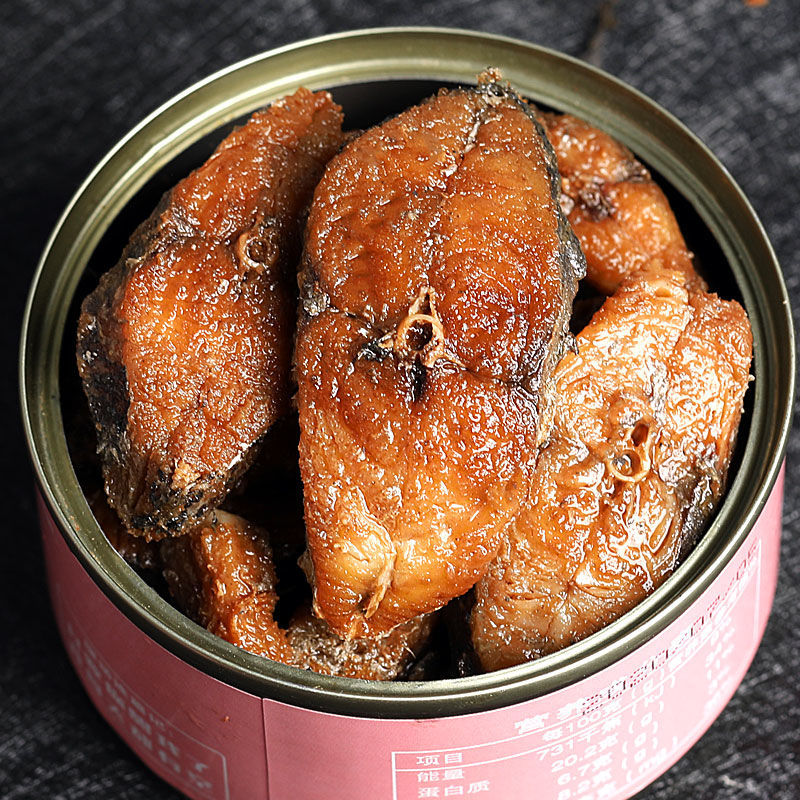五香鲅鱼罐头麻辣小海鲜熏鱼带鱼罐头罐装熟食香酥鱼肉即食下饭菜 150