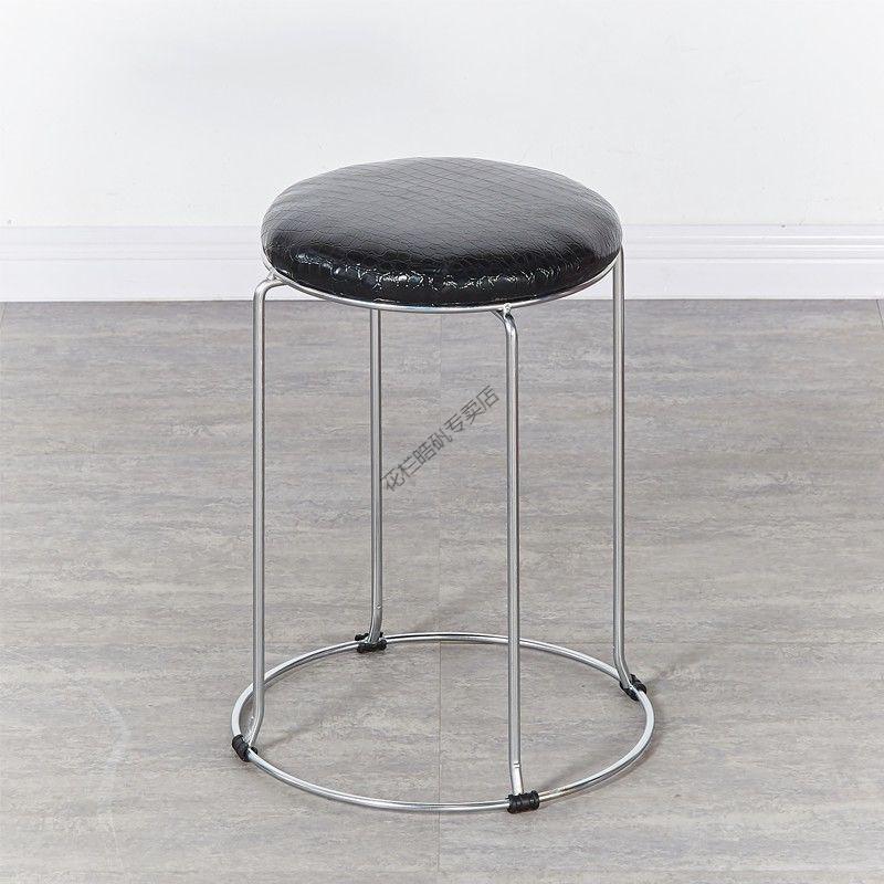 圆凳子家用伸缩凳加厚圆凳实心凳子凳收纳凳时尚换鞋凳铁凳铁圆凳子