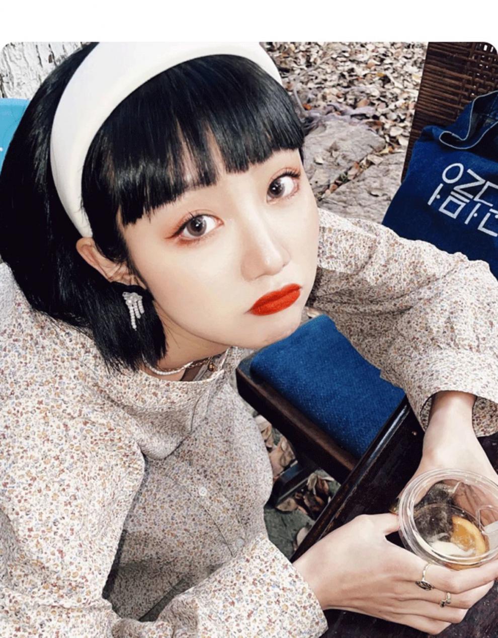 aidahngj眉上刘海假发女圆脸隐形无痕网红二次元漫画刘海片自然减龄假