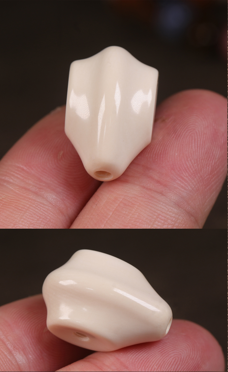 周庆祥猛犸象牙鲨鱼背一体三通佛头星月金刚百香籽108手串配饰配件对