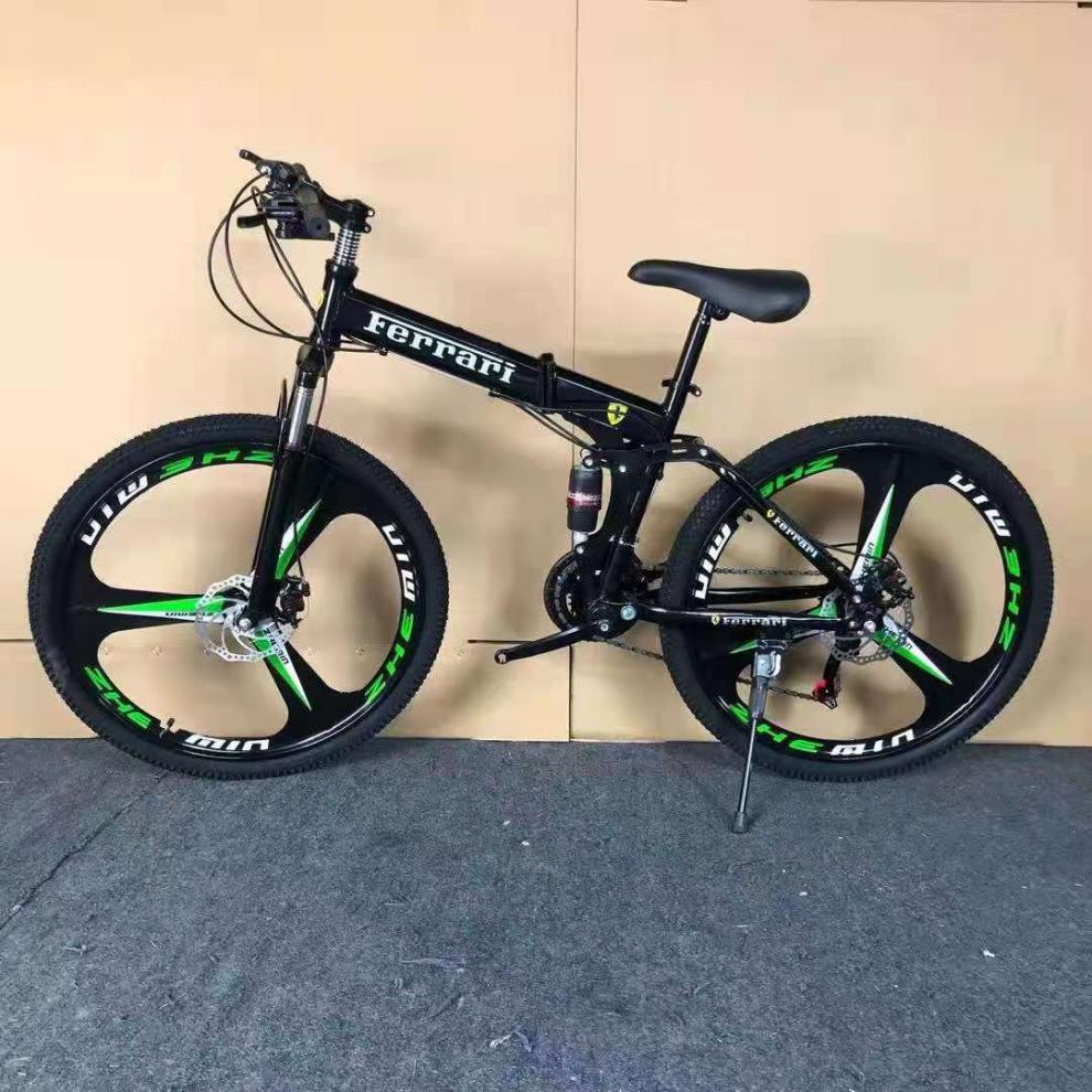 【京选品质】法拉利自行车新款法拉利山地自行车26寸一体轮折叠变速