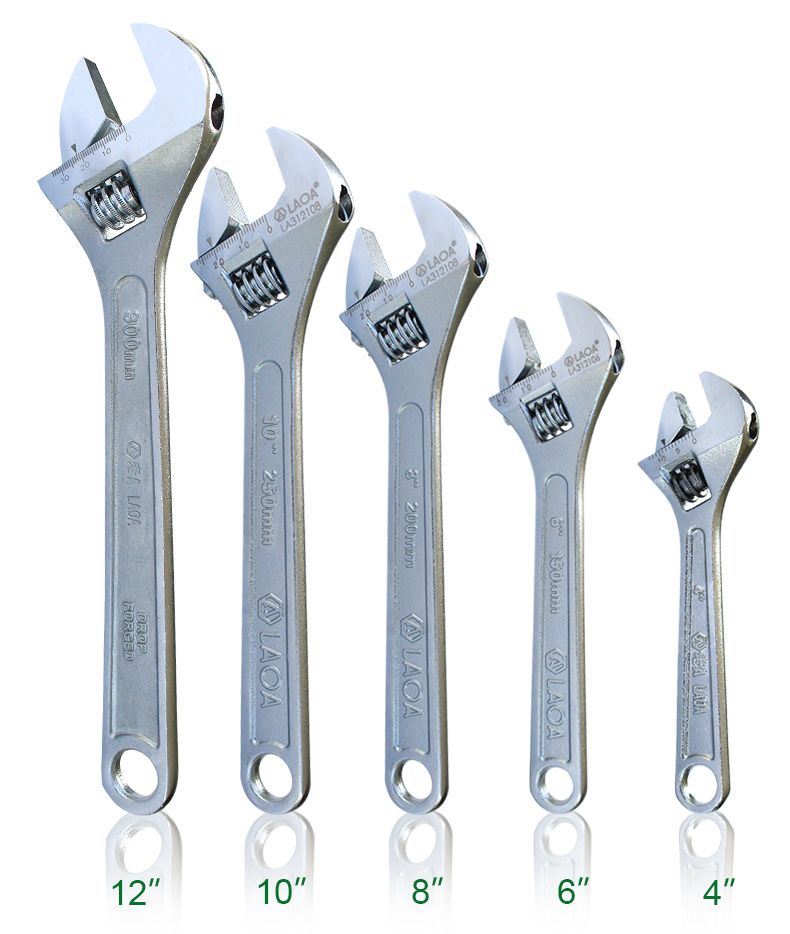 活动板手开口扳手活扳手活络扳子415寸省力手动工具短柄板手包胶10寸