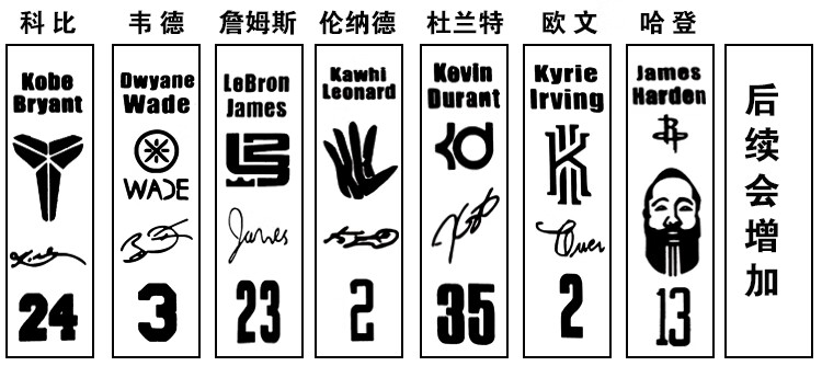 雅蝶娜篮球手环nba球星夜光手链硅胶运动腕带哈标志手环黑色款
