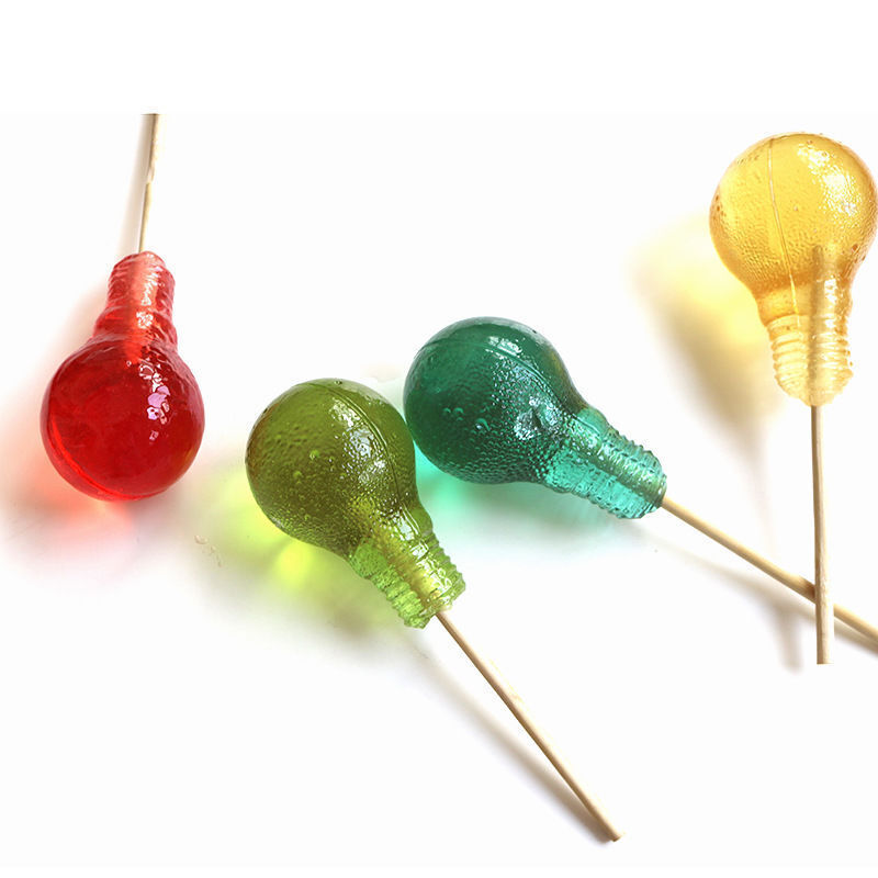 网红超大灯泡糖棒棒糖吃不完的音符创意趣味零食生日礼物 蓝色蓝莓味